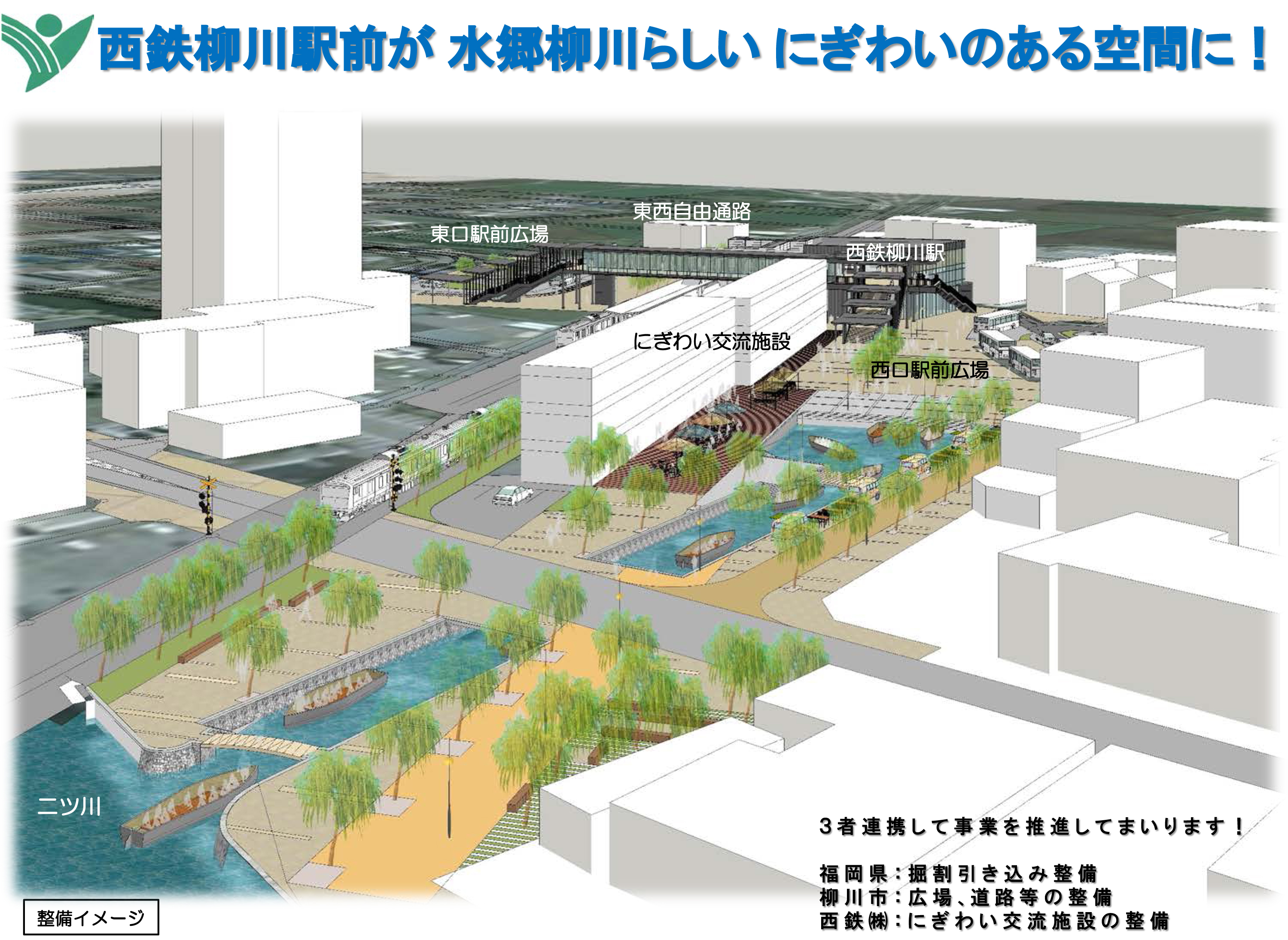 西鉄柳川駅周辺のイメージ図