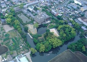 立花氏庭園の航空写真