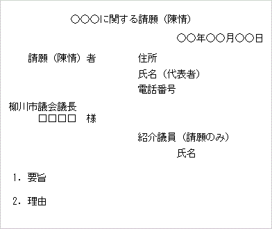 請願書の書き方