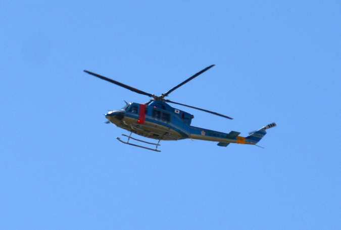 県警のヘリコプターの写真