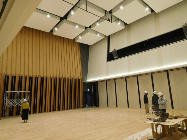 建設中の柳川市民文化会館の内装写真8
