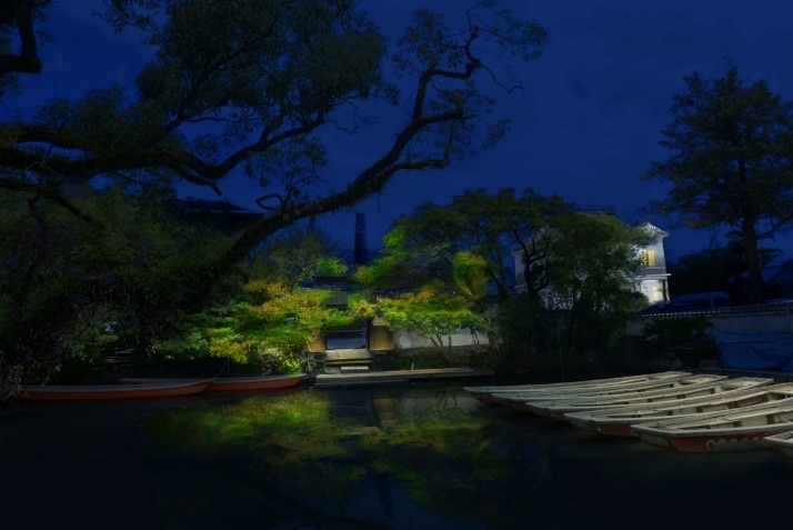 御花北門の夜景の写真