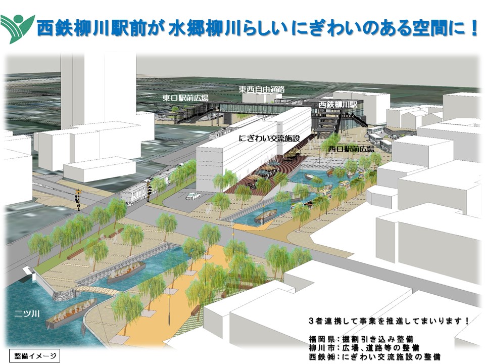 西鉄柳川駅周辺のイメージ図