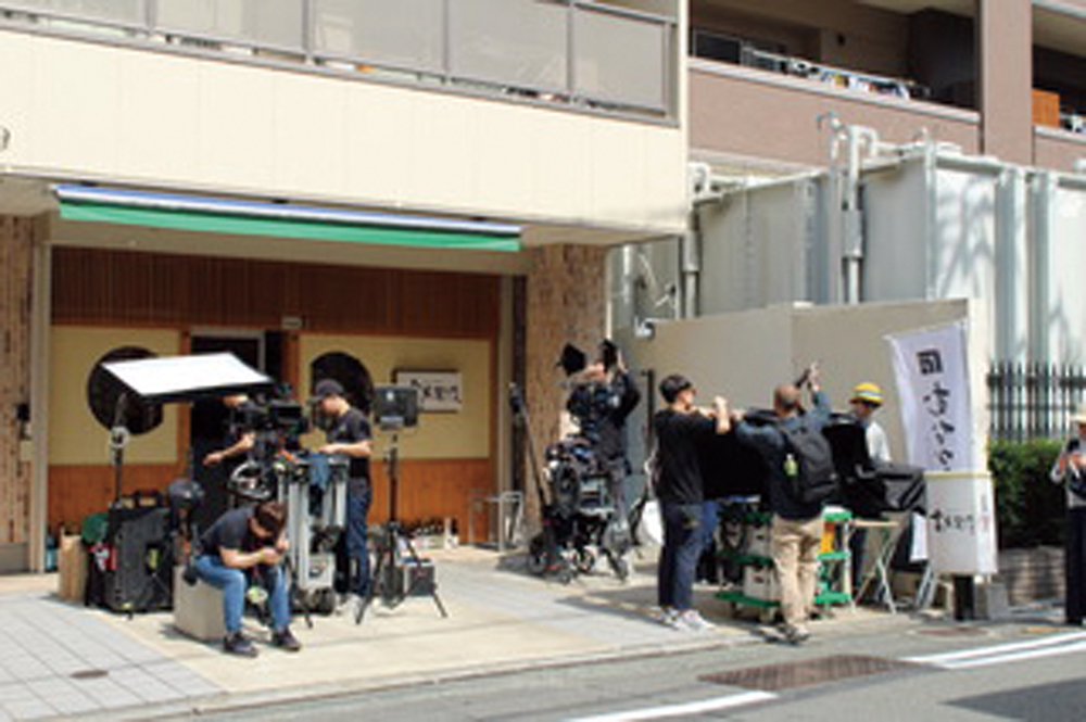 映画「福岡」の撮影現場 