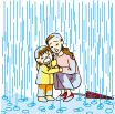 猛烈な雨のイラスト.gif