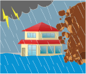 大雨警報のイラスト.gif