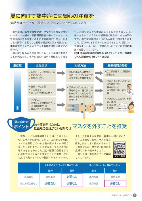 熱中症予防啓蒙のチラシ